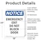 Signmission Emergency Exit Do Not Block Door, 18 in W x Rectangle, Plastic OS-2PACK-NS-P-1824-V-11805 - alternate 6